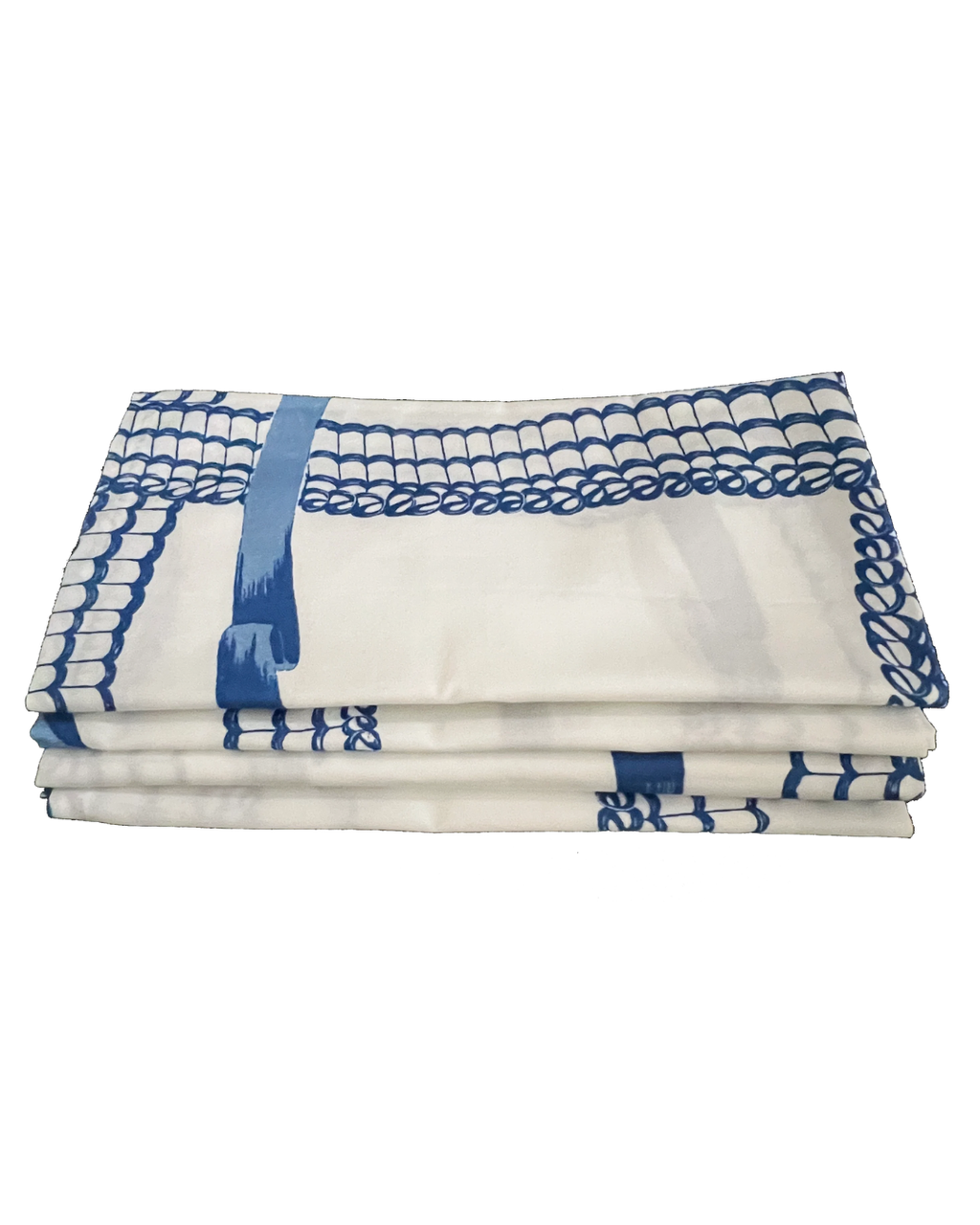 Set of Four Dinner Napkins - Nahant Ribbon Blues