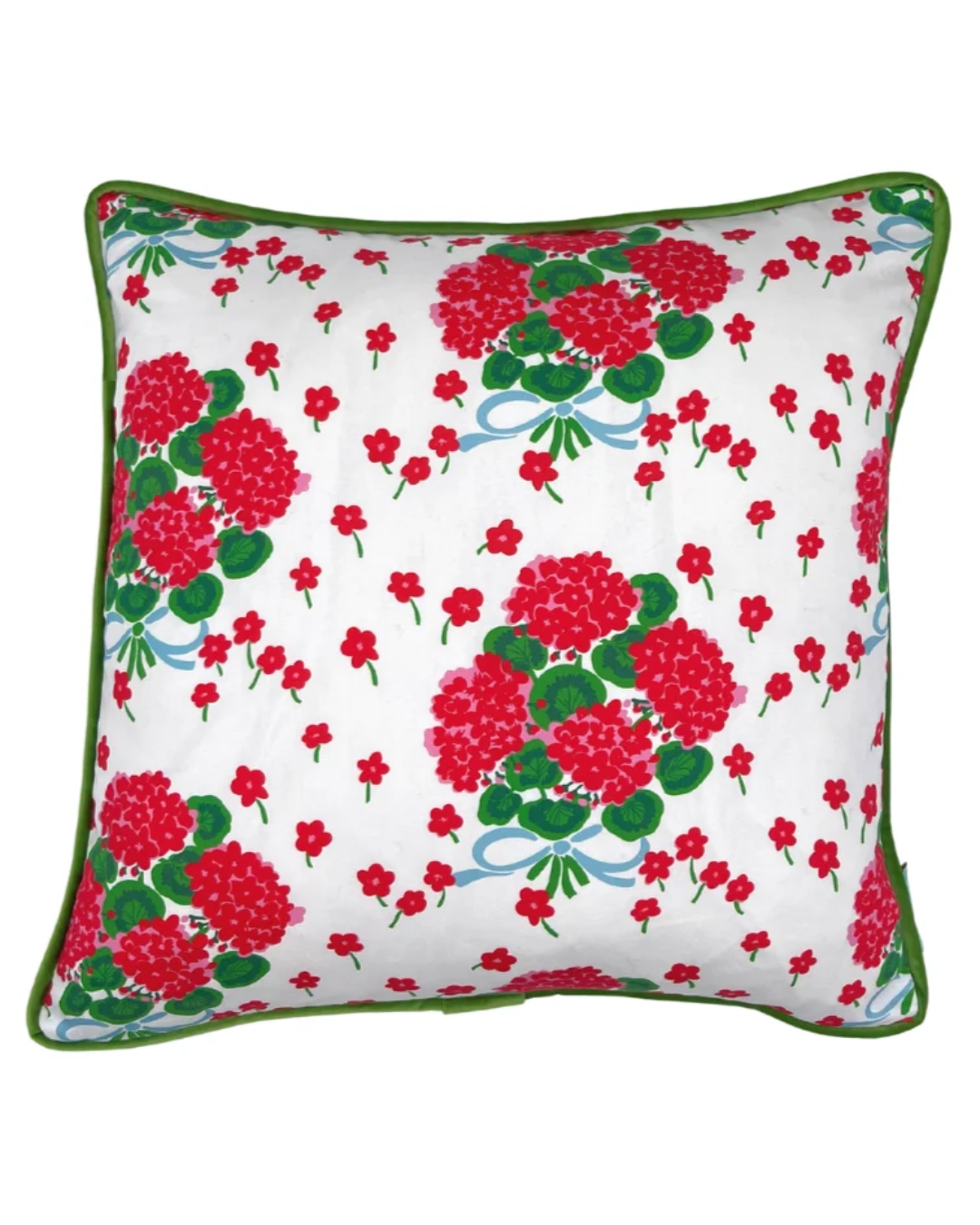 Ribbon Geranium Throw Pillow