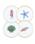 Herend Aquatic Coasters - Set of 4