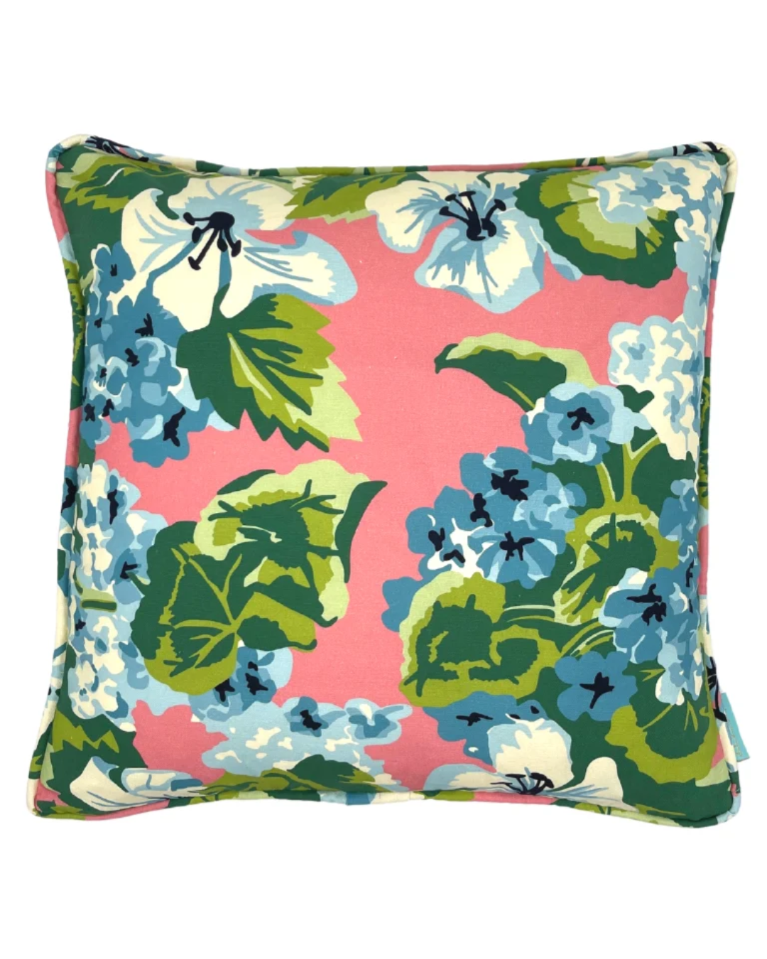 Lanai Geranium Throw Pillow - Pink