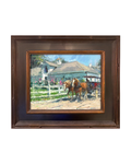 'Mackinac Stable' Framed Original Oil Painting
