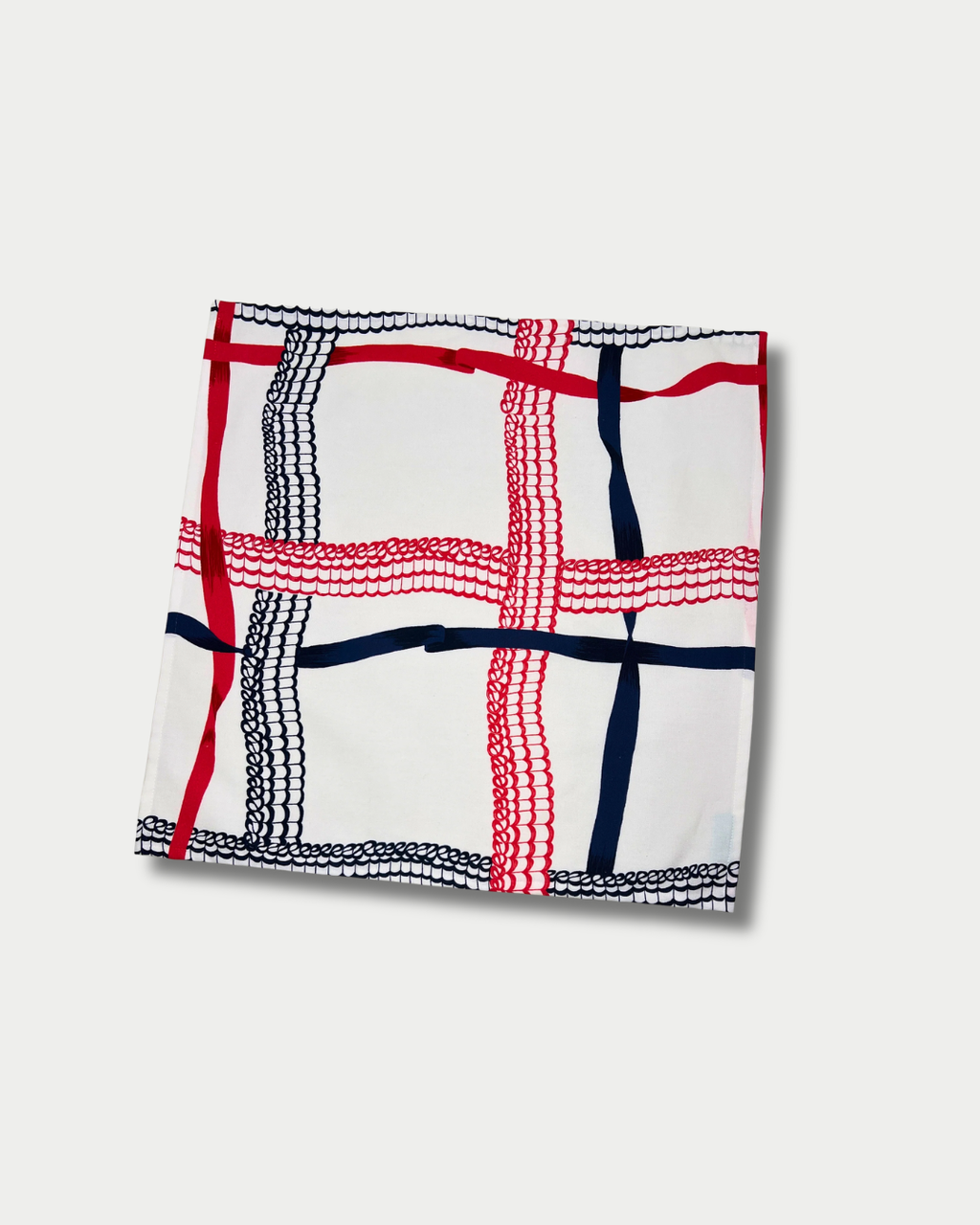 Set of Four Napkins - Nahant Ribbon Red/Blue