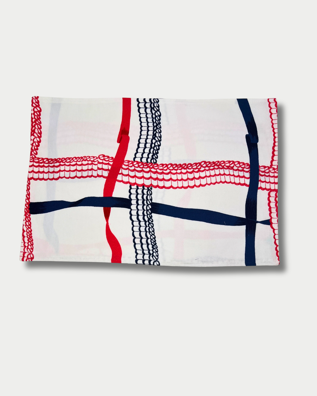 Set of Four Placemats - Nahant Ribbon Patriot Red/Blue