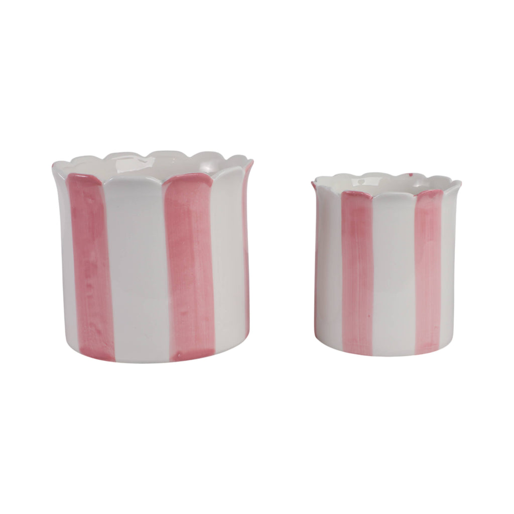 Scallop Stripe Cache Pot