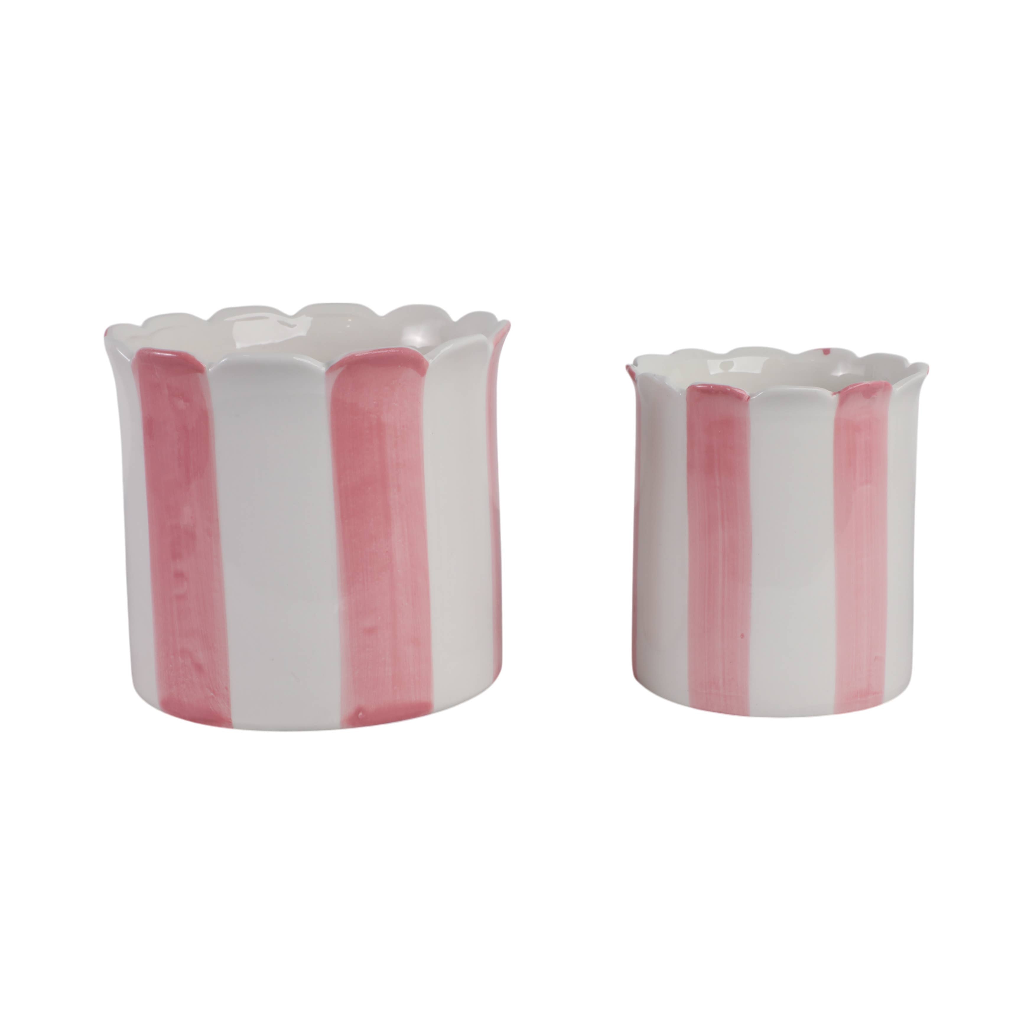 Scallop Stripe Cache Pot