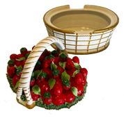 Vintage Mottahedeh Strawberry Lidded Basket