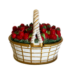Vintage Mottahedeh Strawberry Lidded Basket