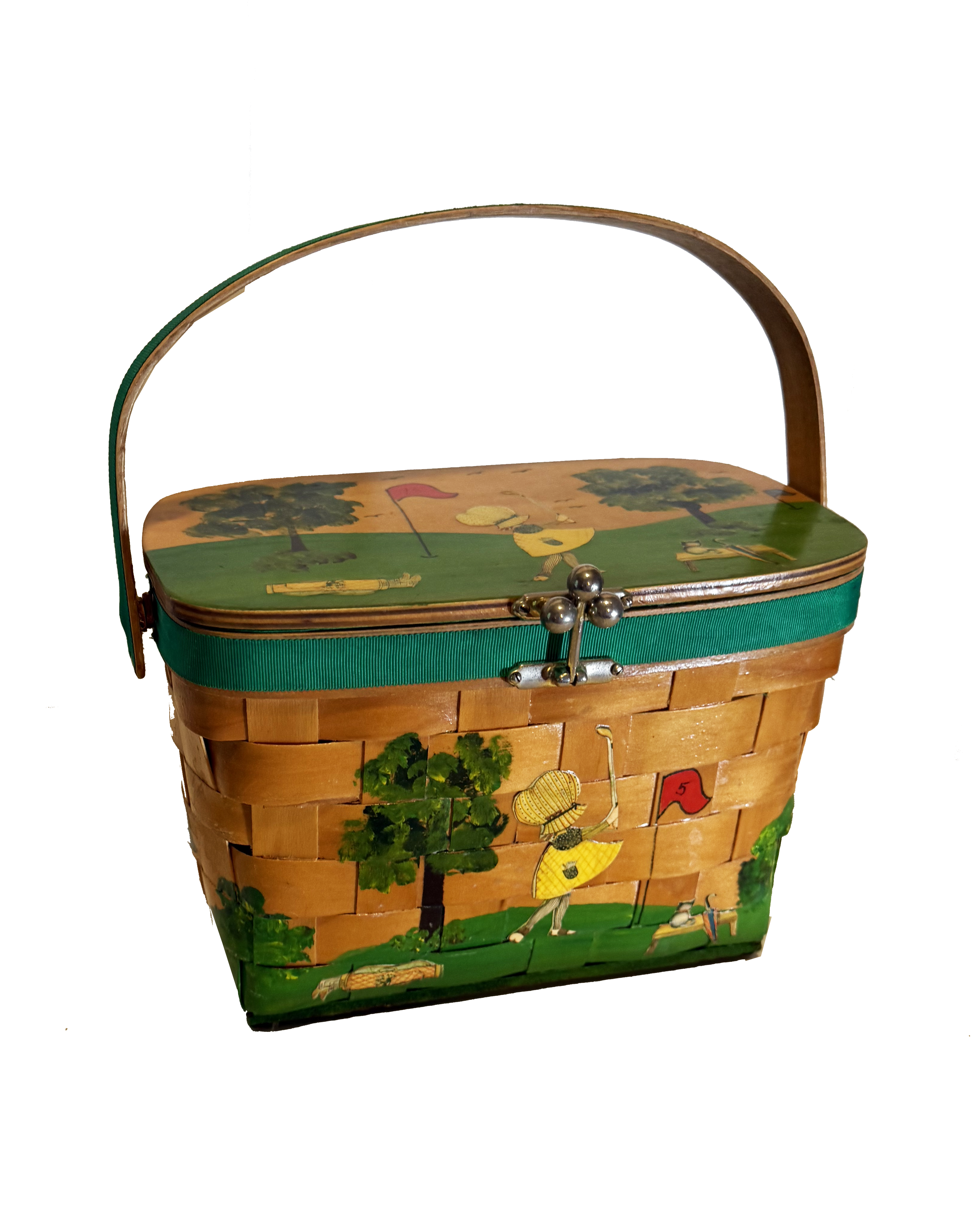 Vintage Golf Basket Handbag