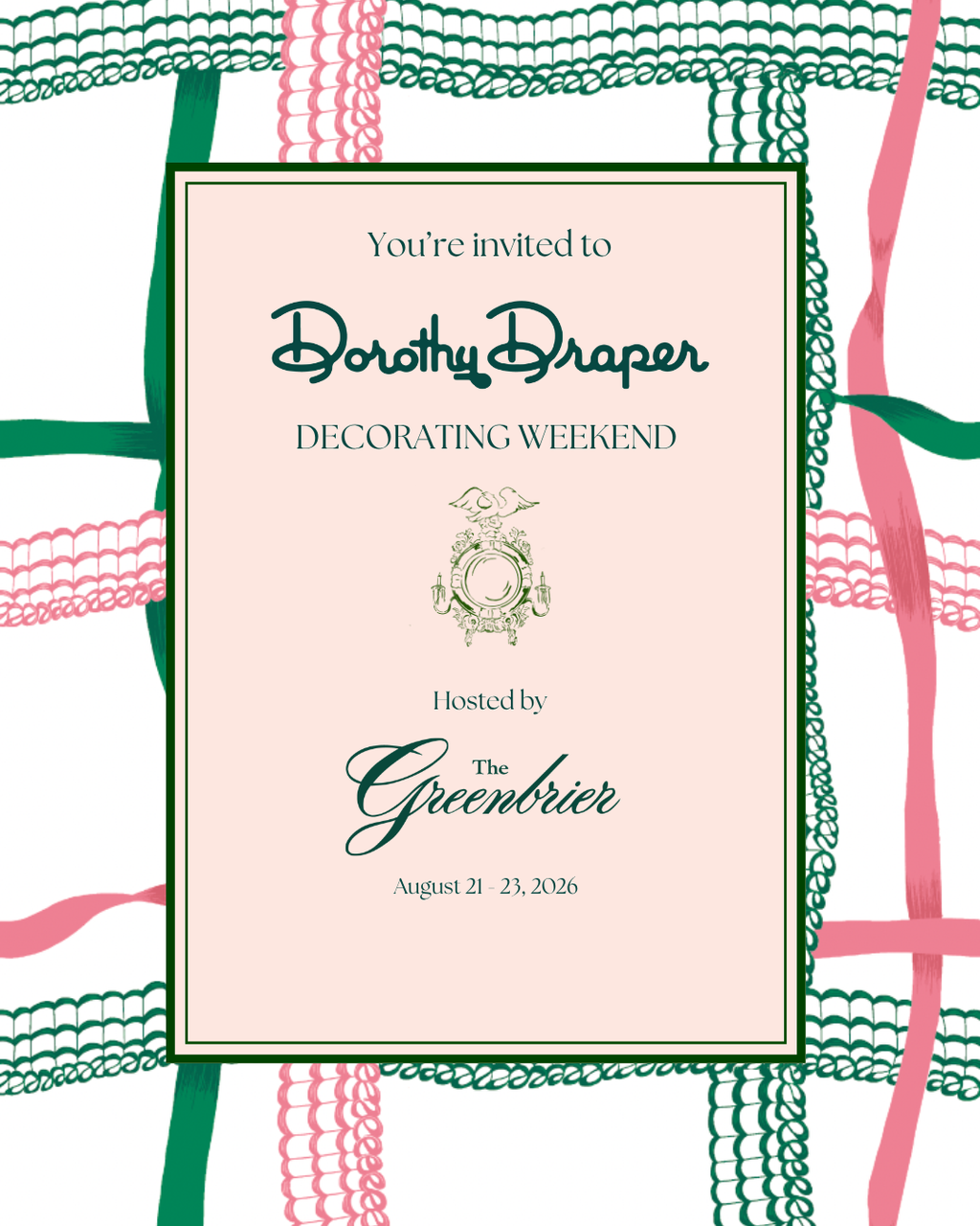 Dorothy Draper Decorating Weekend at The Greenbrier 2026