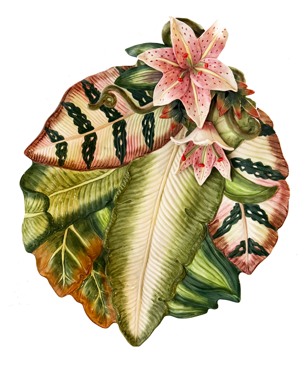 Vintage Ceramic Lily Platter