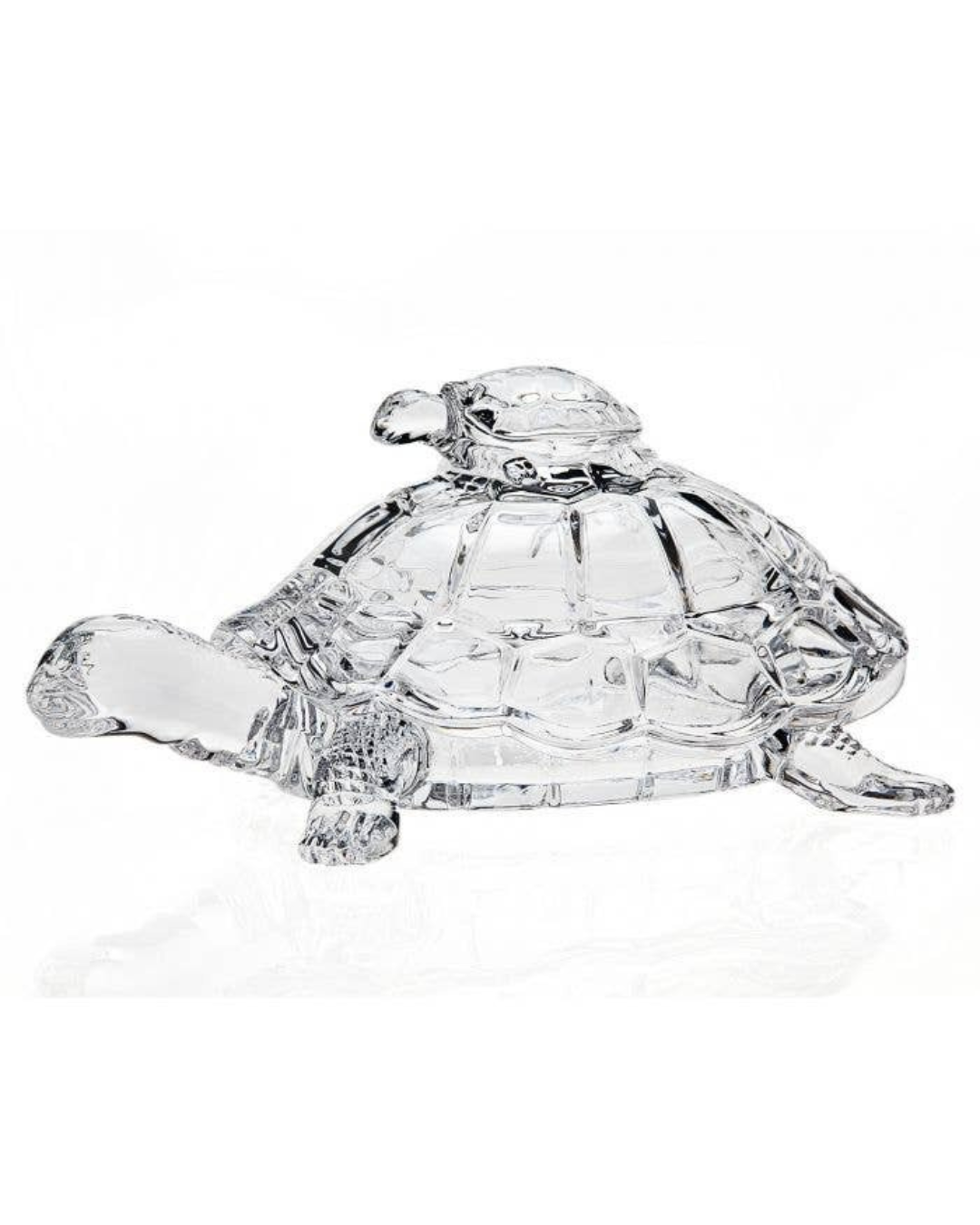 Mackinac Turtles Crystal Lidded Dish Small