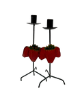 Vintage Tole Strawberry Candlesticks
