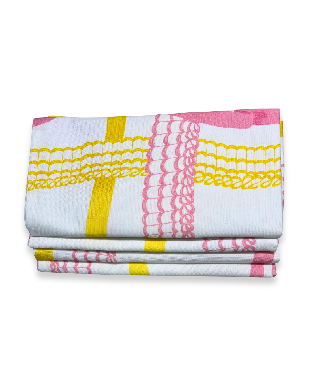 Set of Four Napkins - Nahant Ribbon Pink/Lemonade
