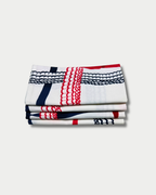 Set of Four Napkins - Nahant Ribbon Red/Blue