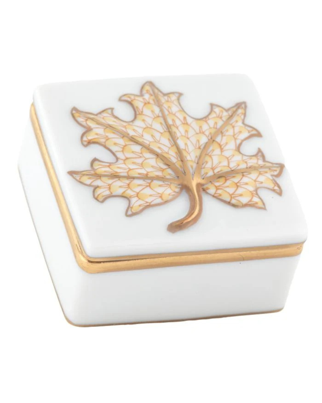 Herend Maple Leaf Box