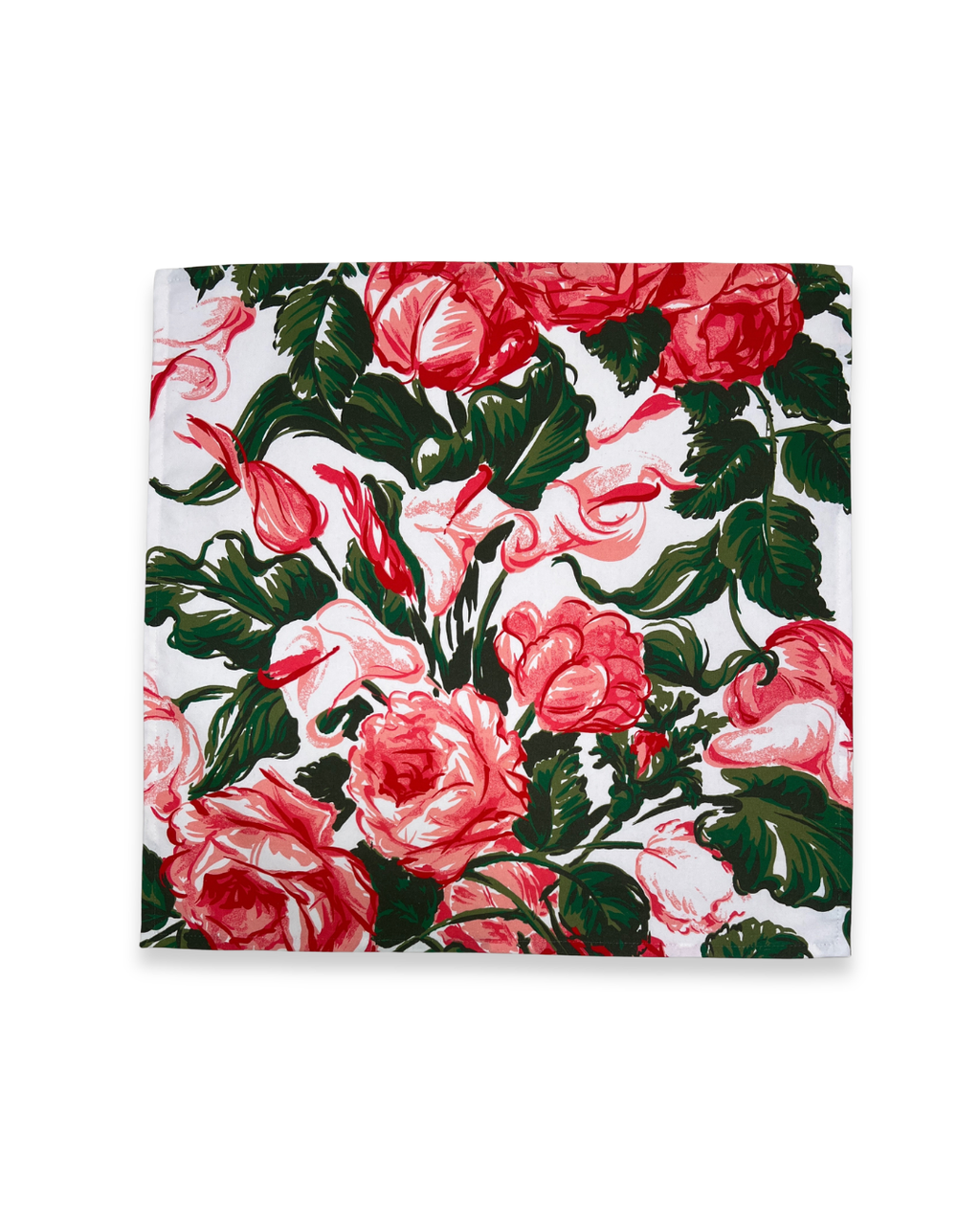 Set of Four Napkins - Saratoga Rose Red