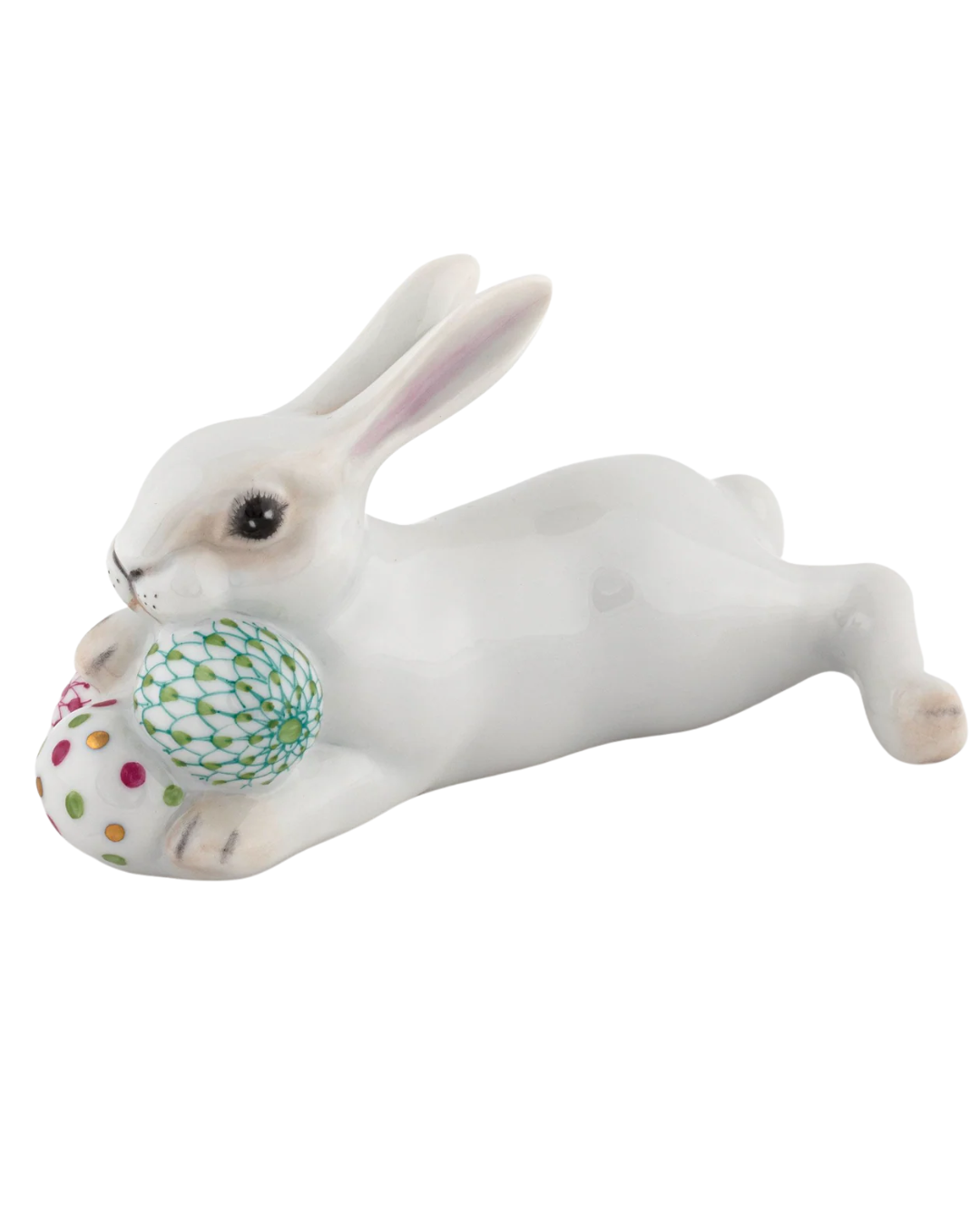 Herend Lying Bunny With Eggs