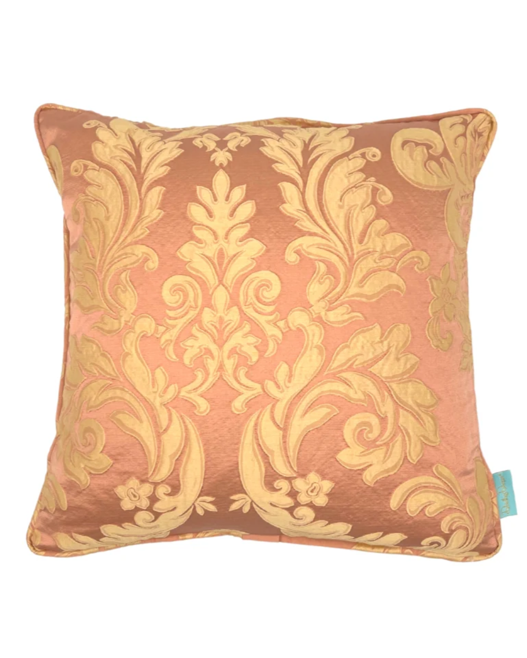 Throw Pillow - Hampshire Silk Damask in Salmon