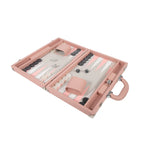 Travel Leather Backgammon Set