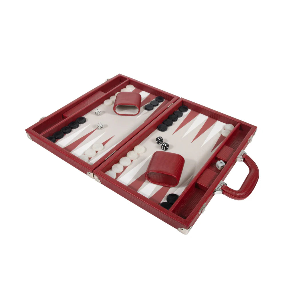 Travel Leather Backgammon Set