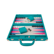 Travel Leather Backgammon Set