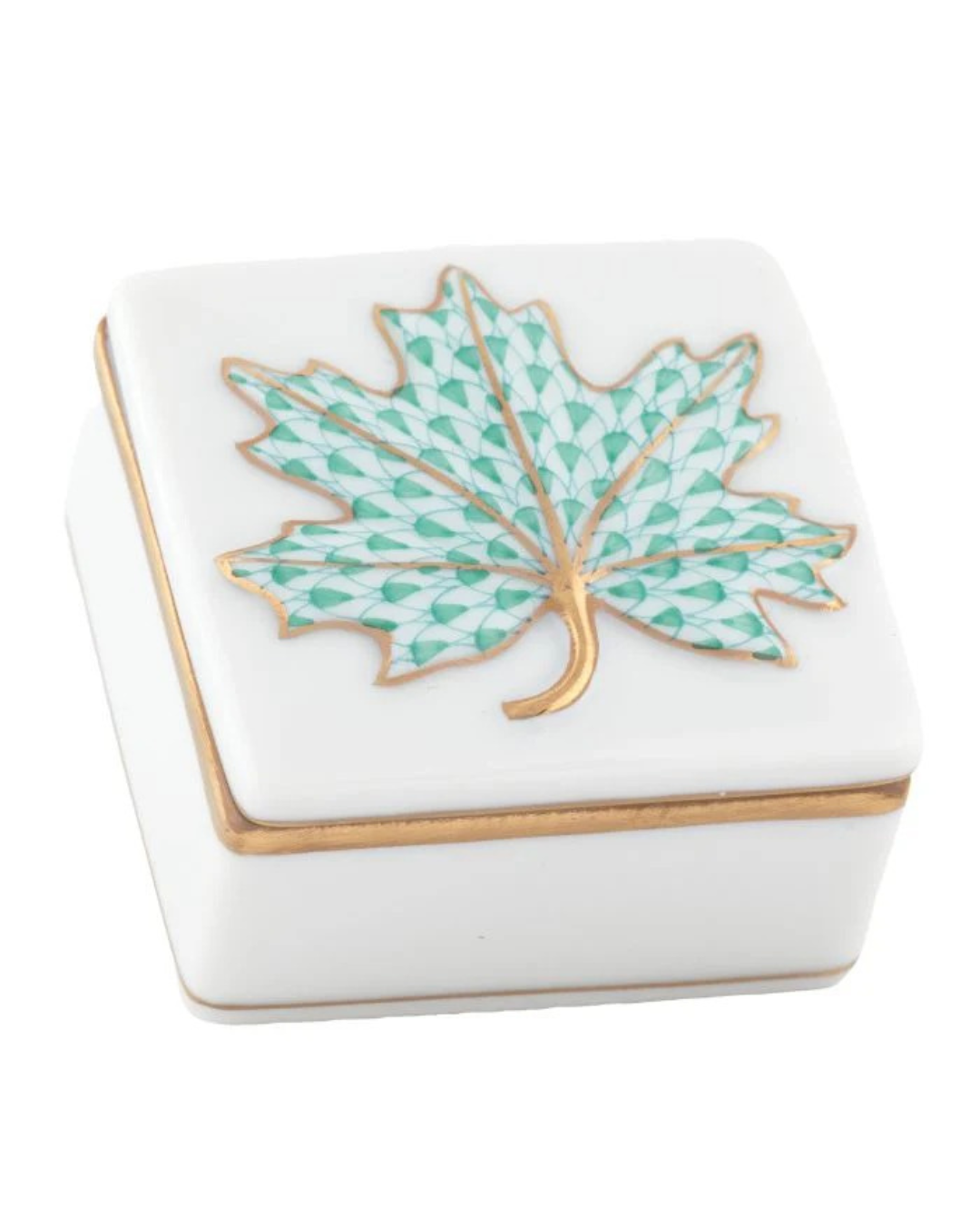 Herend Maple Leaf Box