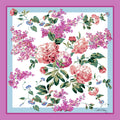 Lilacs & Peonies Silk Scarf