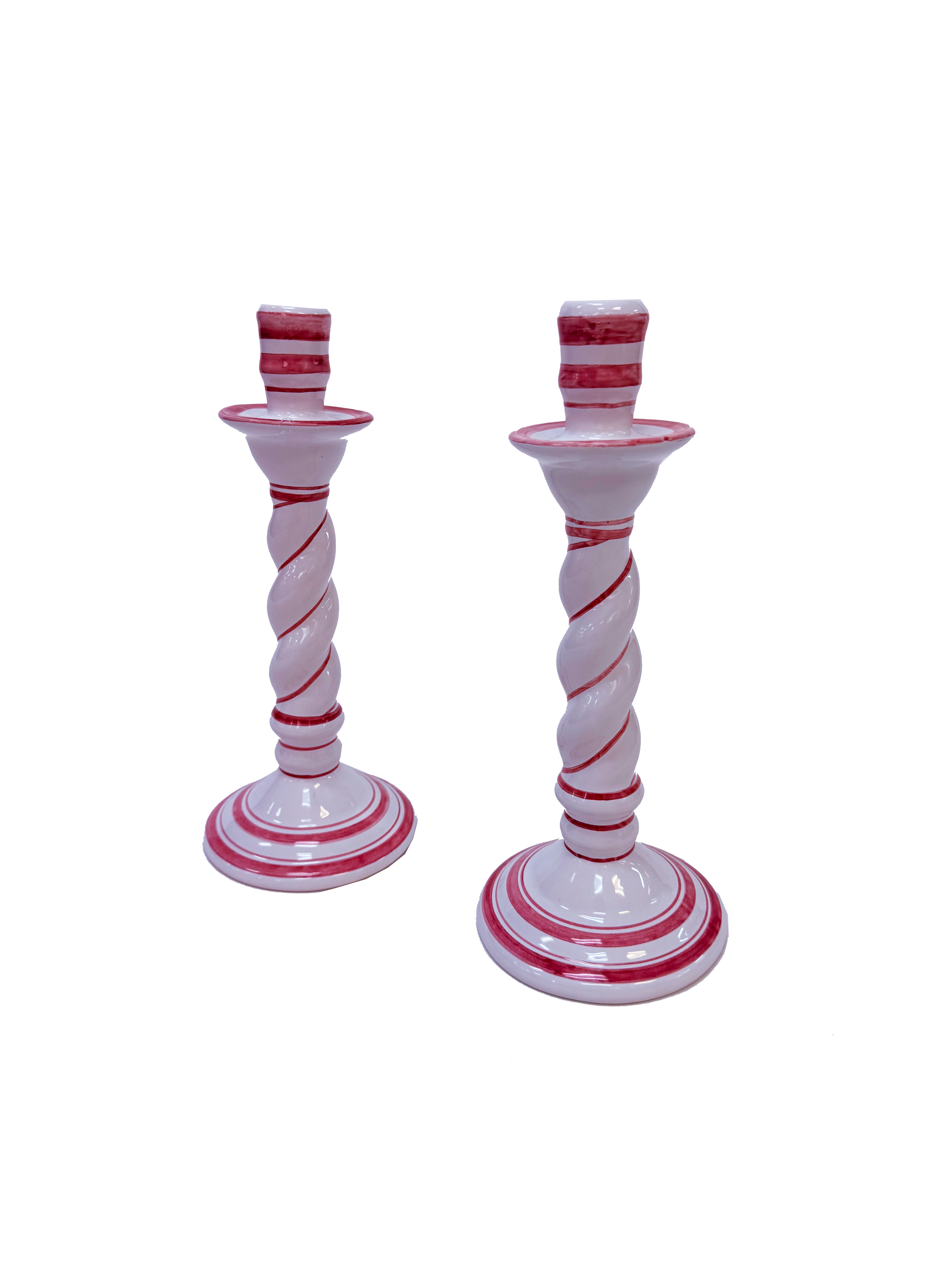 Vintage Portuguese Twist Candlesticks