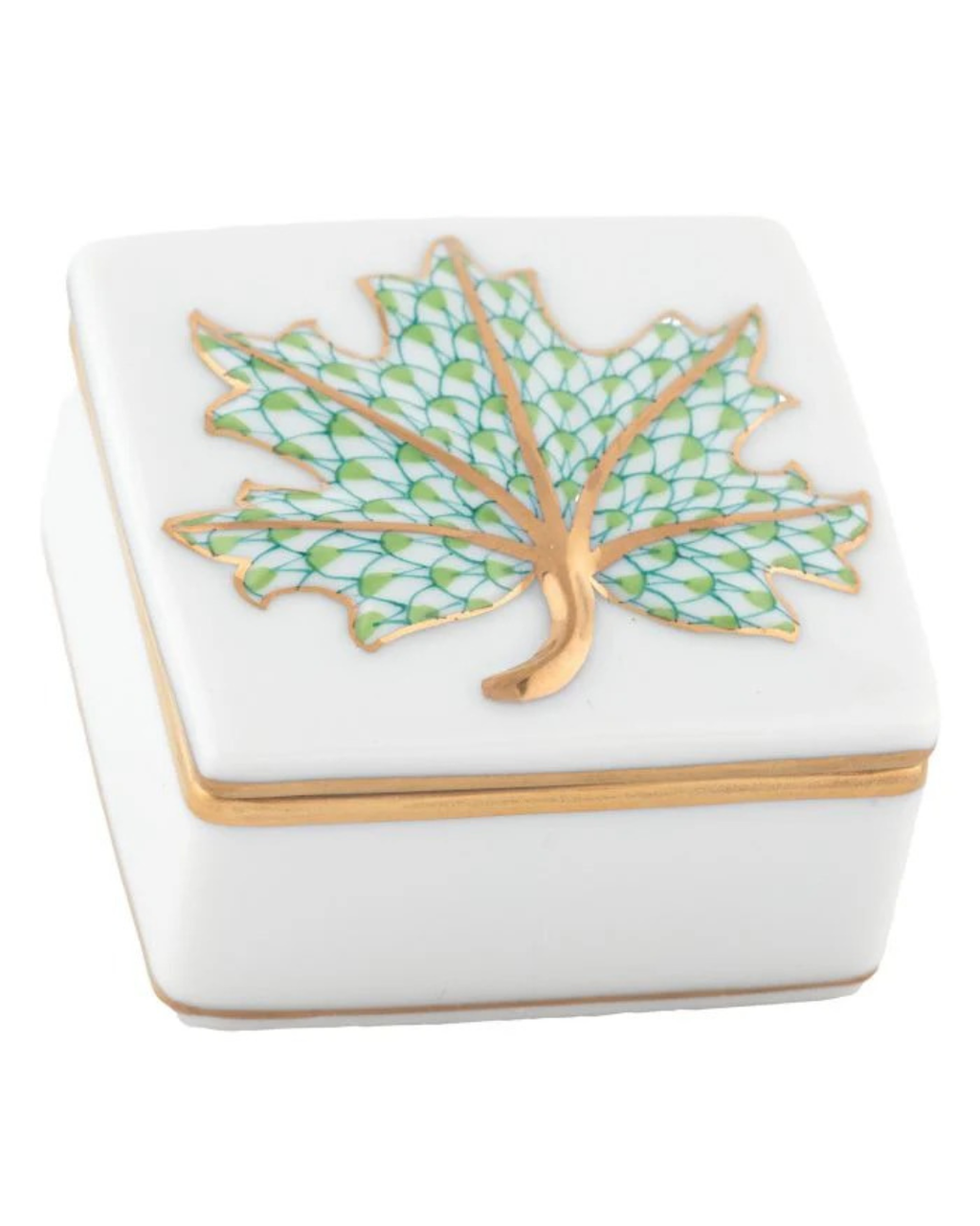 Herend Maple Leaf Box
