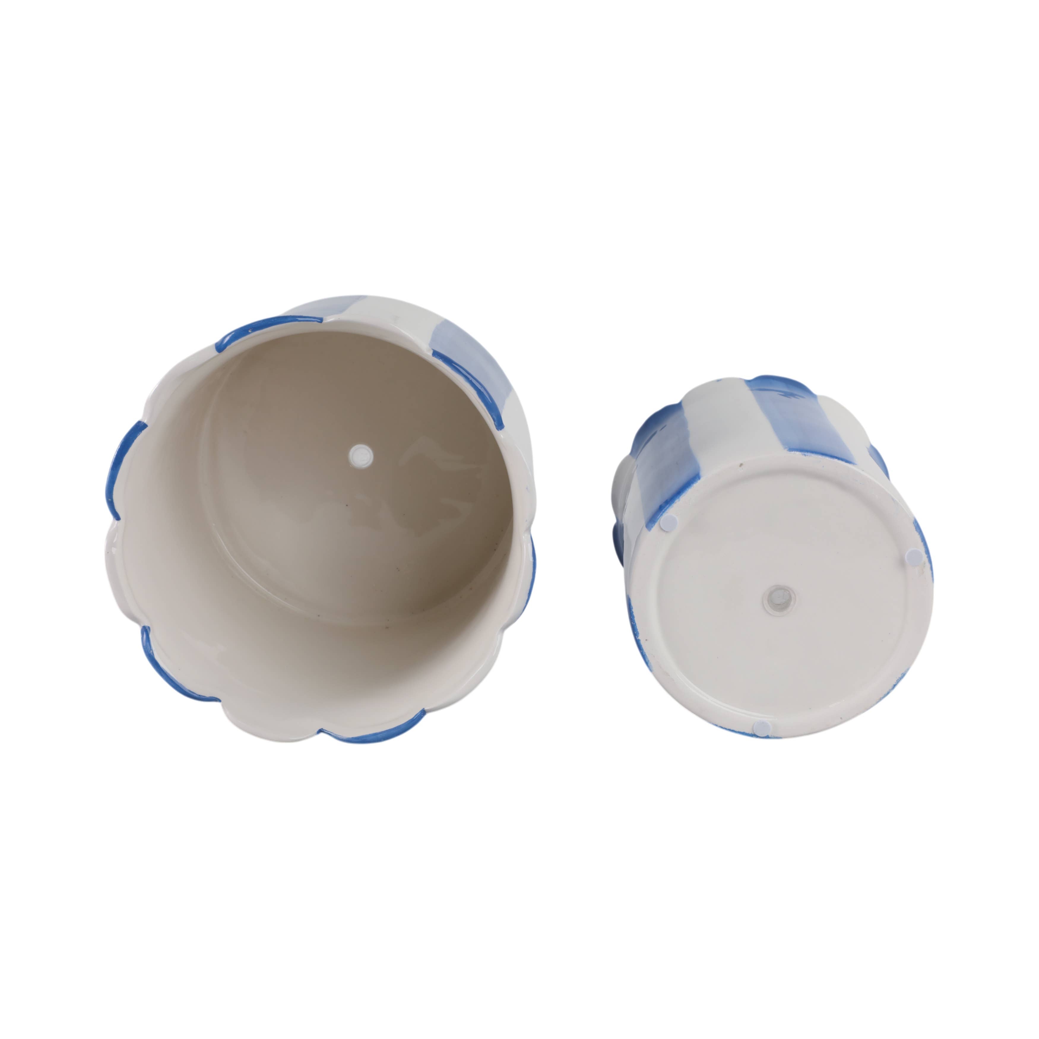 Scallop Stripe Cache Pot