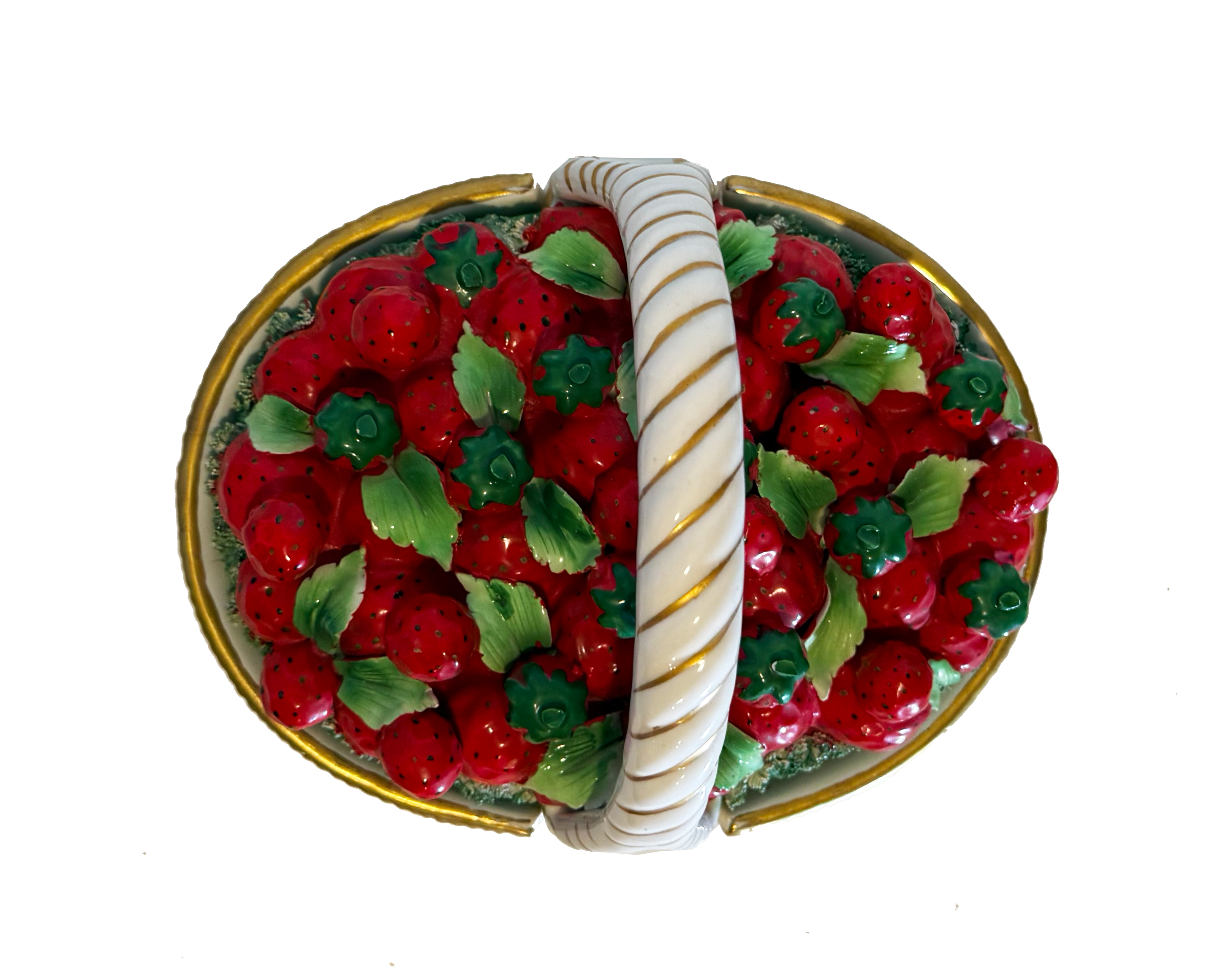 Vintage Mottahedeh Strawberry Lidded Basket