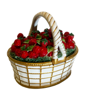 Vintage Mottahedeh Strawberry Lidded Basket