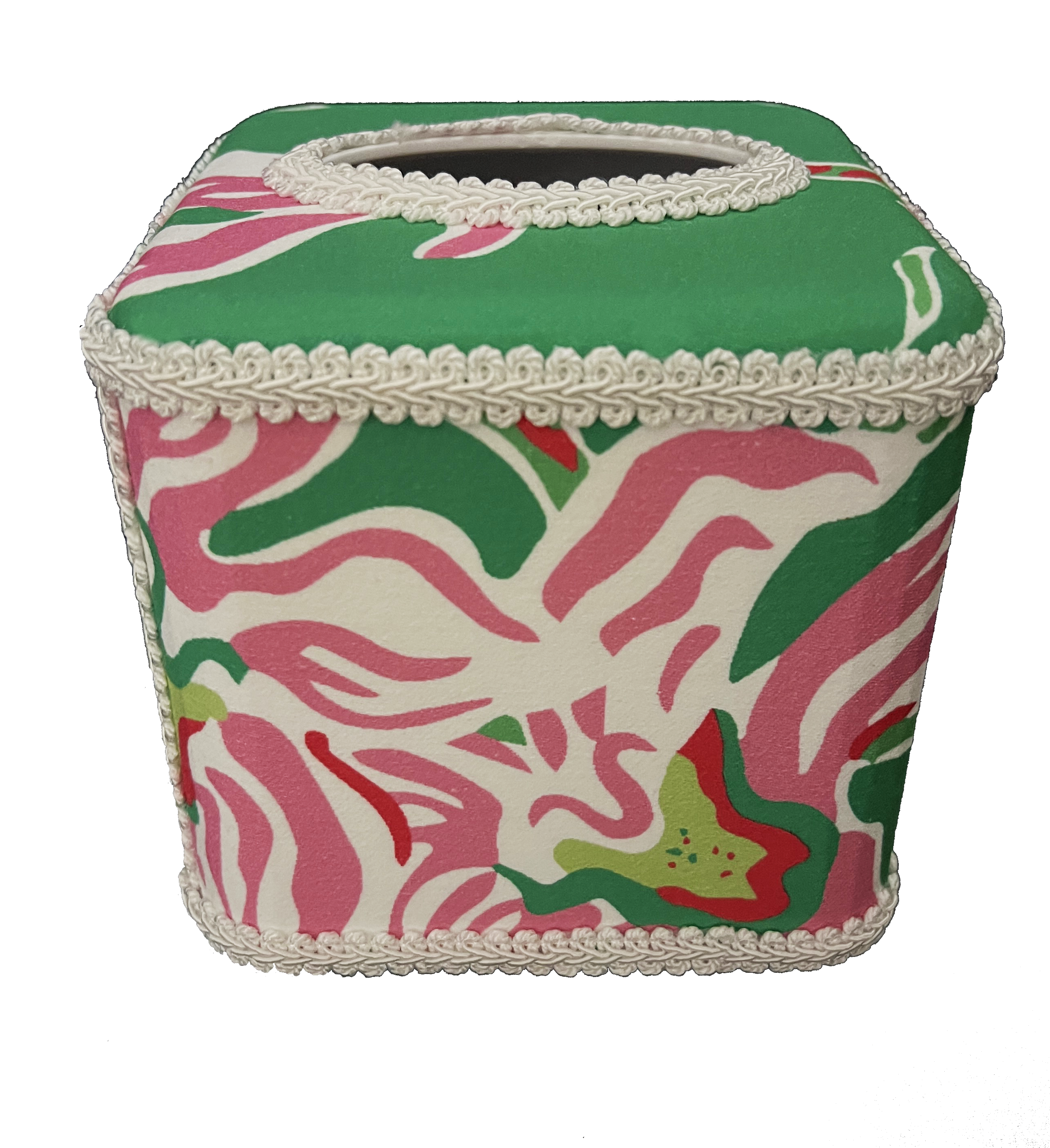 Draper Fabric Tissue Holder - Akakina Green