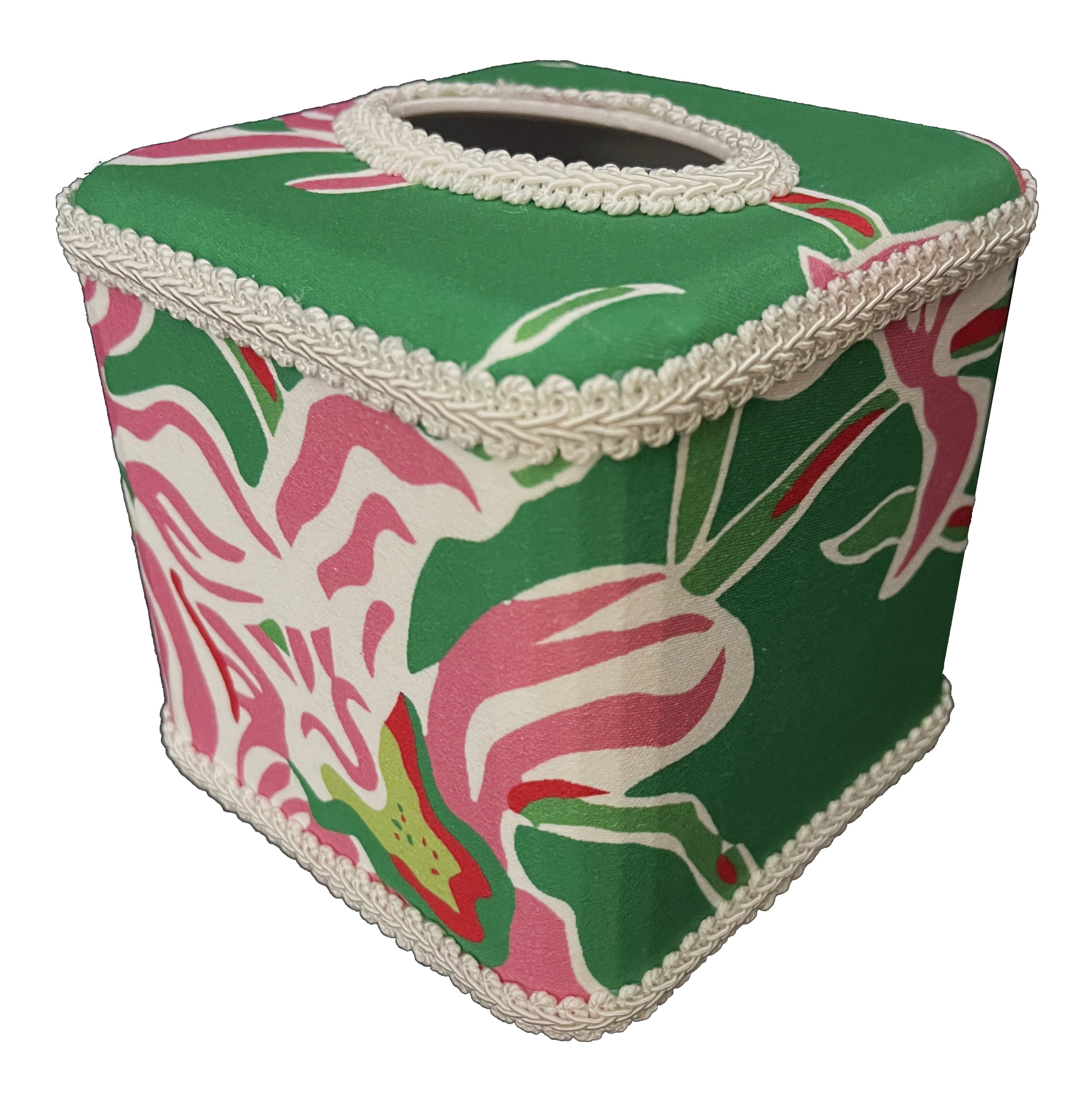 Draper Fabric Tissue Holder - Akakina Green