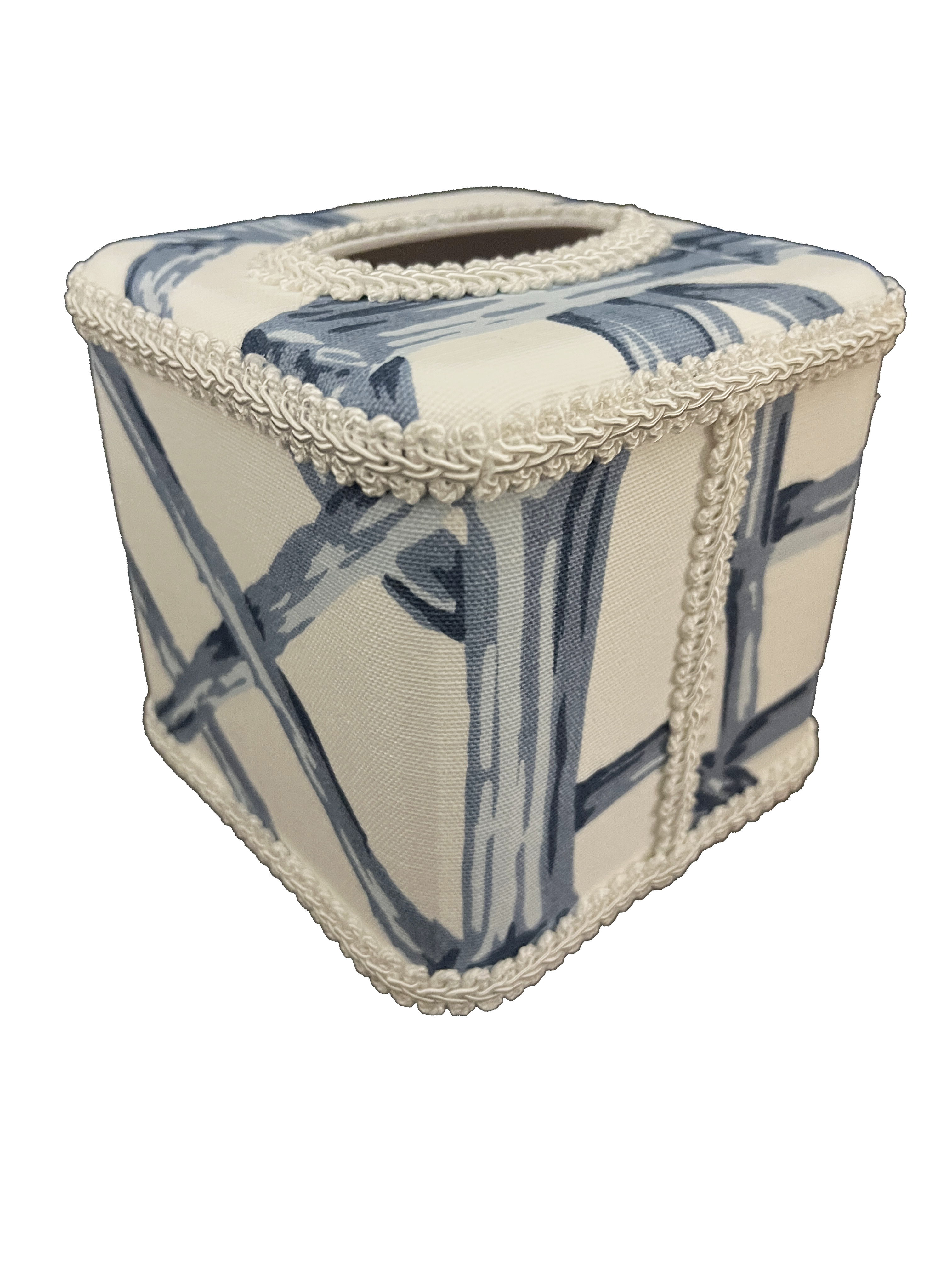 Draper Fabric Tissue Holder - Bali Ha'i Navy