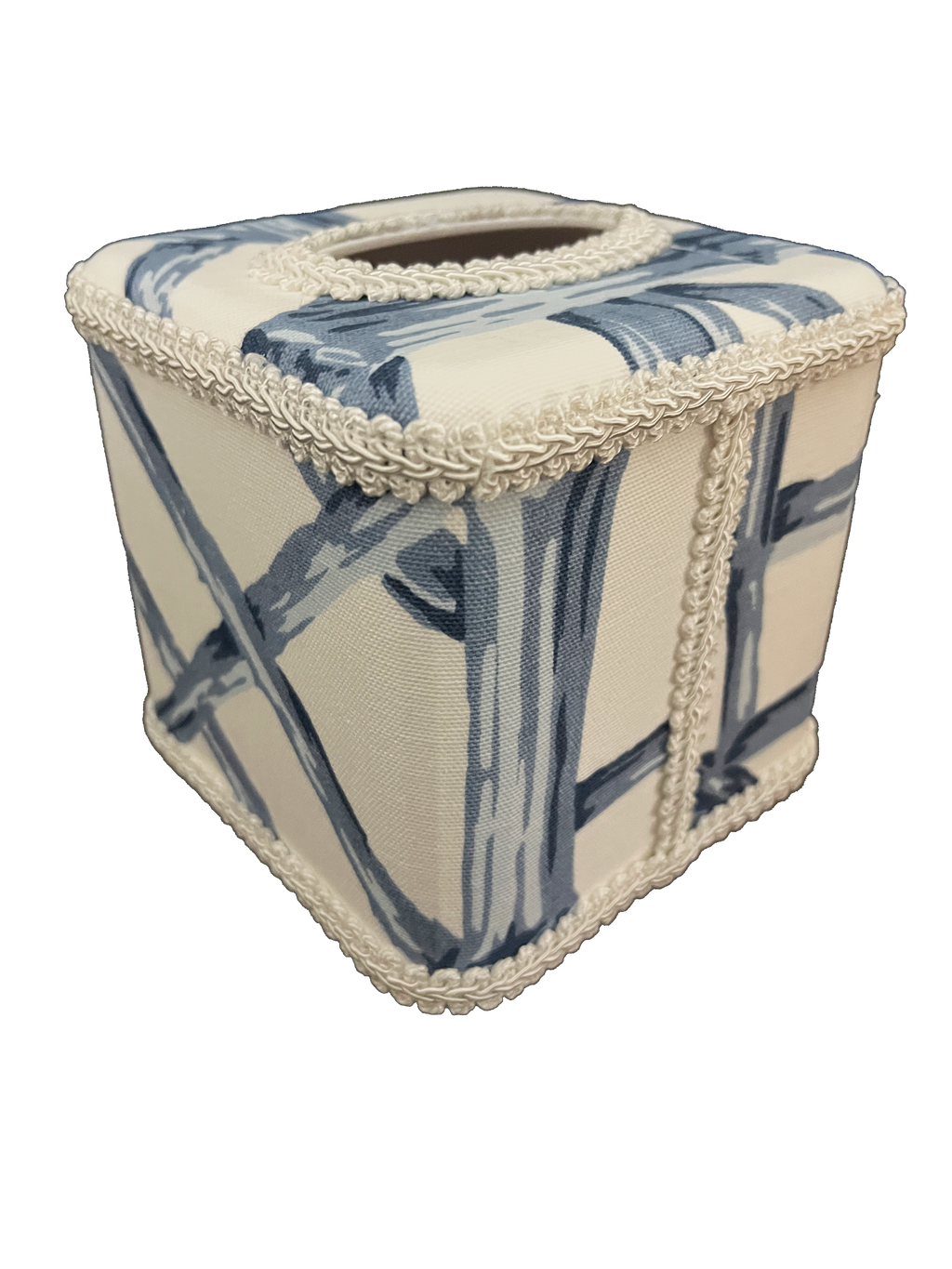 Draper Fabric Tissue Holder - Bali Ha'i Navy