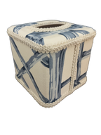 Draper Fabric Tissue Holder - Bali Ha'i Navy