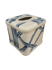 Draper Fabric Tissue Holder - Bali Ha'i Navy