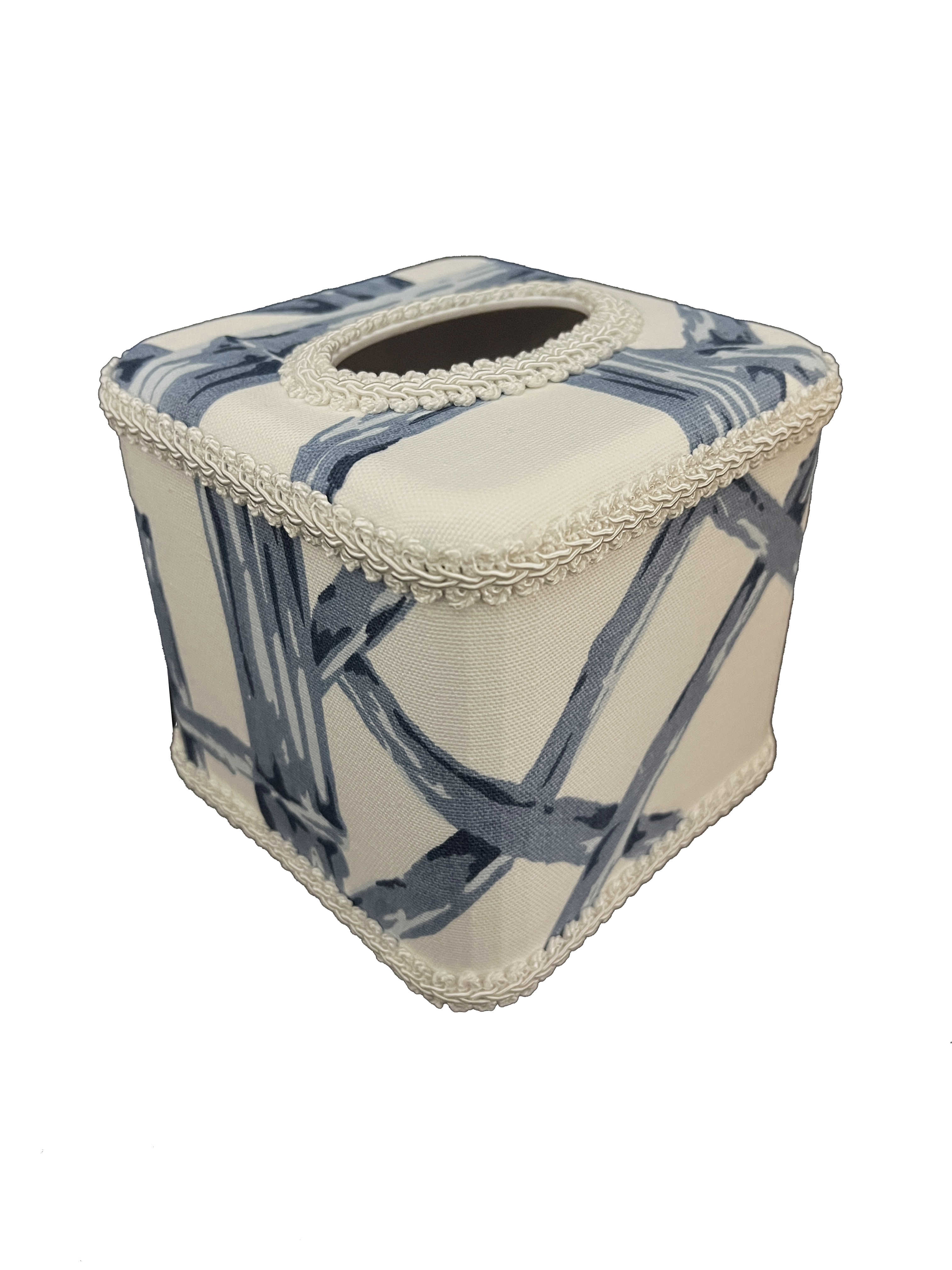 Draper Fabric Tissue Holder - Bali Ha'i Navy