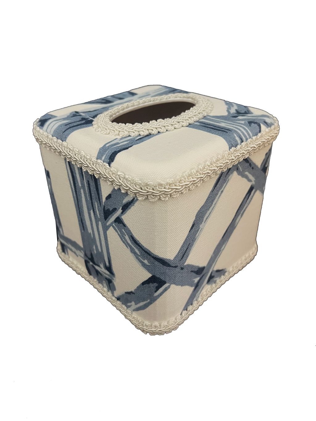 Draper Fabric Tissue Holder - Bali Ha'i Navy