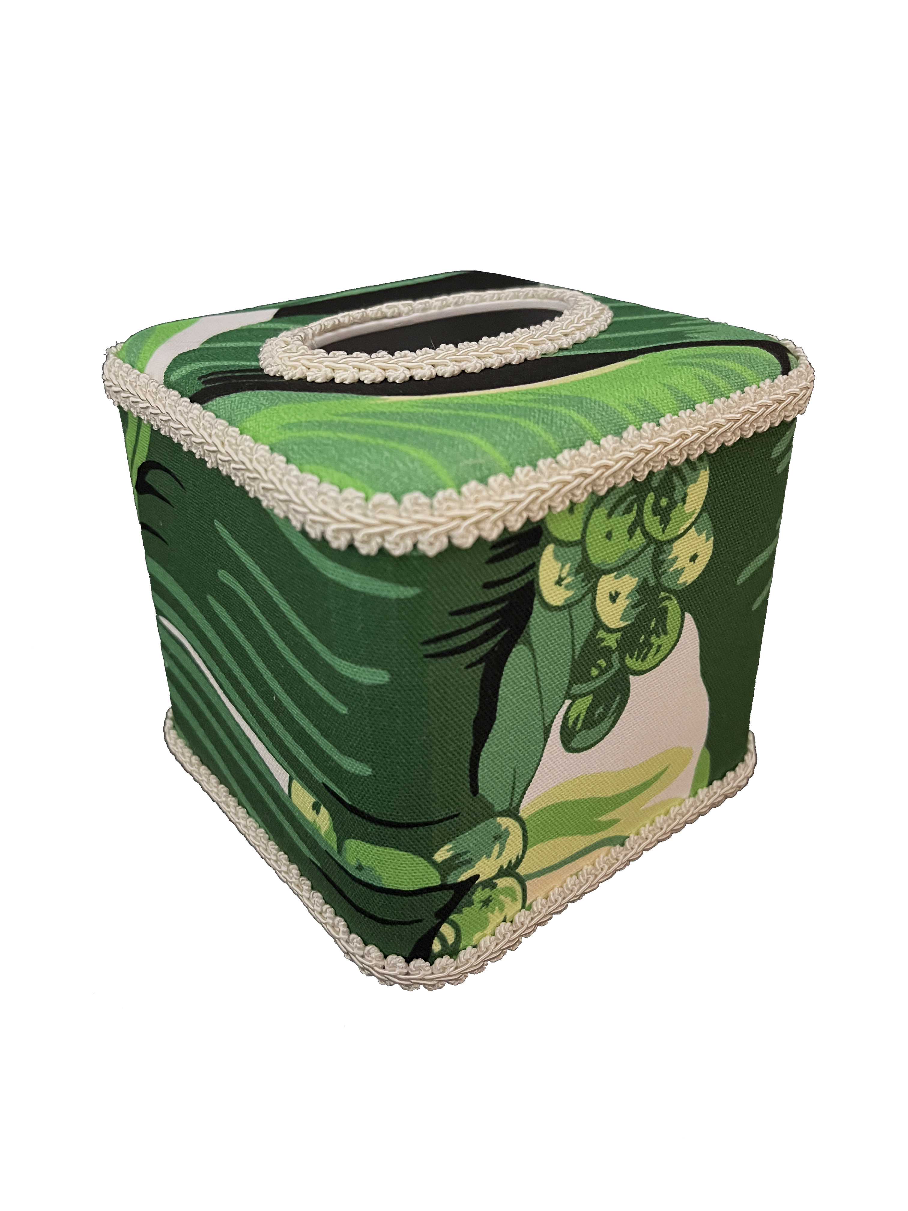Draper Fabric Tissue Holder - Brazilliance Green