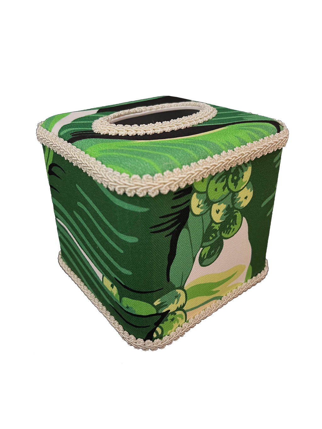 Draper Fabric Tissue Holder - Brazilliance Green