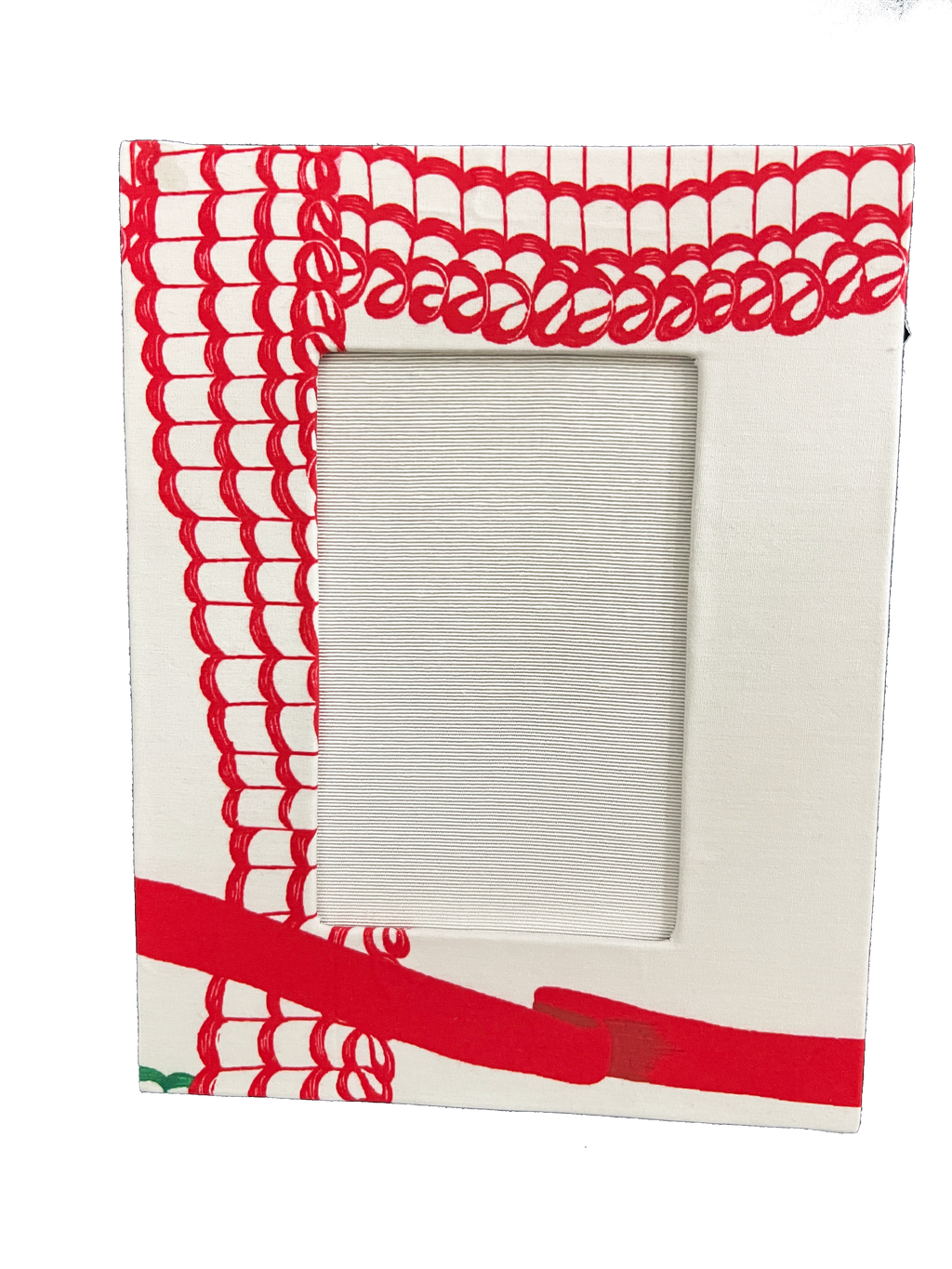 Draper Fabric Picture Frame - Nahant Ribbon Festive