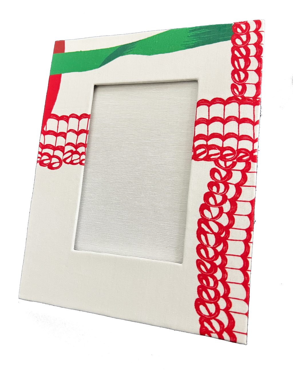 Draper Fabric Picture Frame - Nahant Ribbon Festive