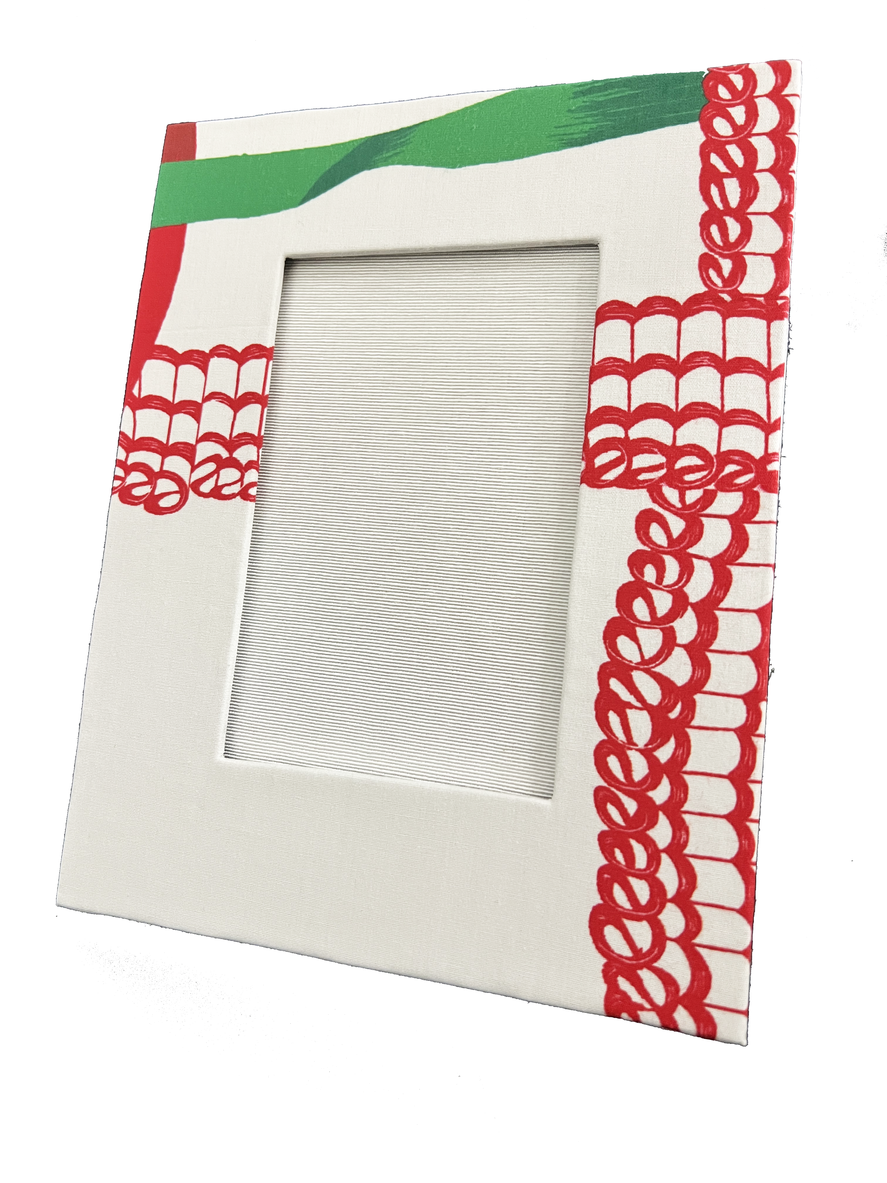 Draper Fabric Picture Frame - Nahant Ribbon Festive