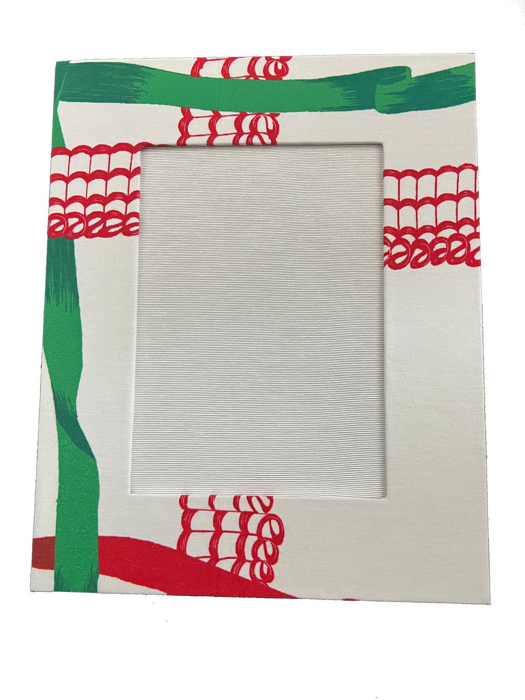 Draper Fabric Picture Frame - Nahant Ribbon Festive