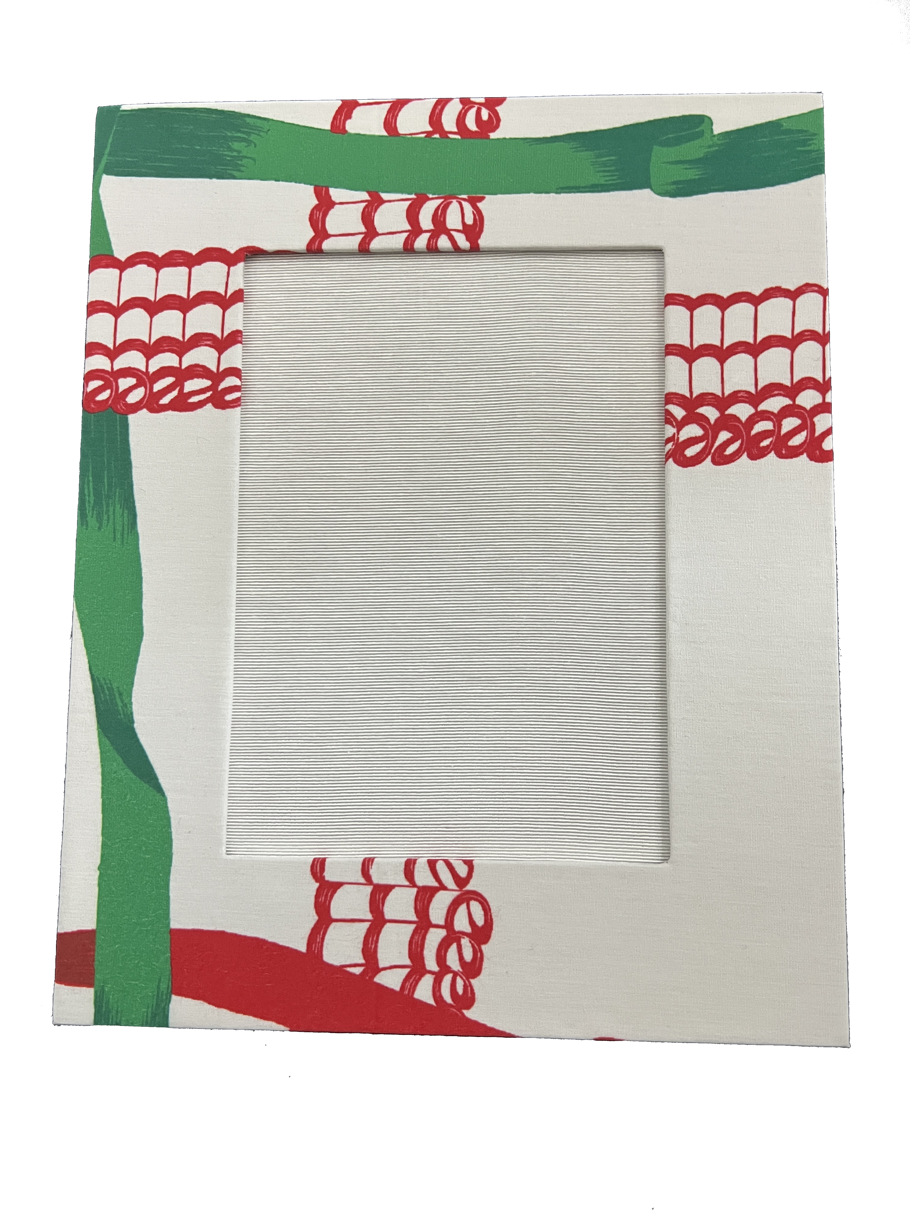 Draper Fabric Picture Frame - Nahant Ribbon Festive