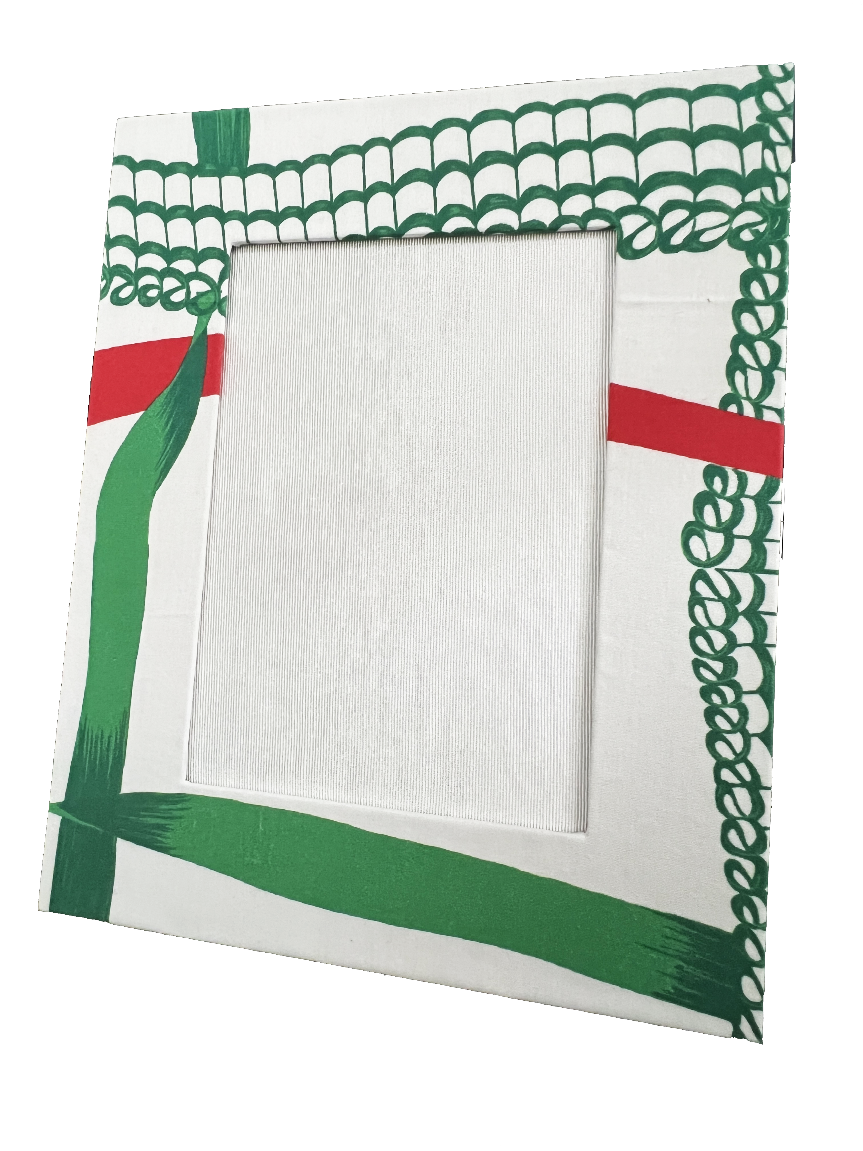Draper Fabric Picture Frame - Nahant Ribbon Festive