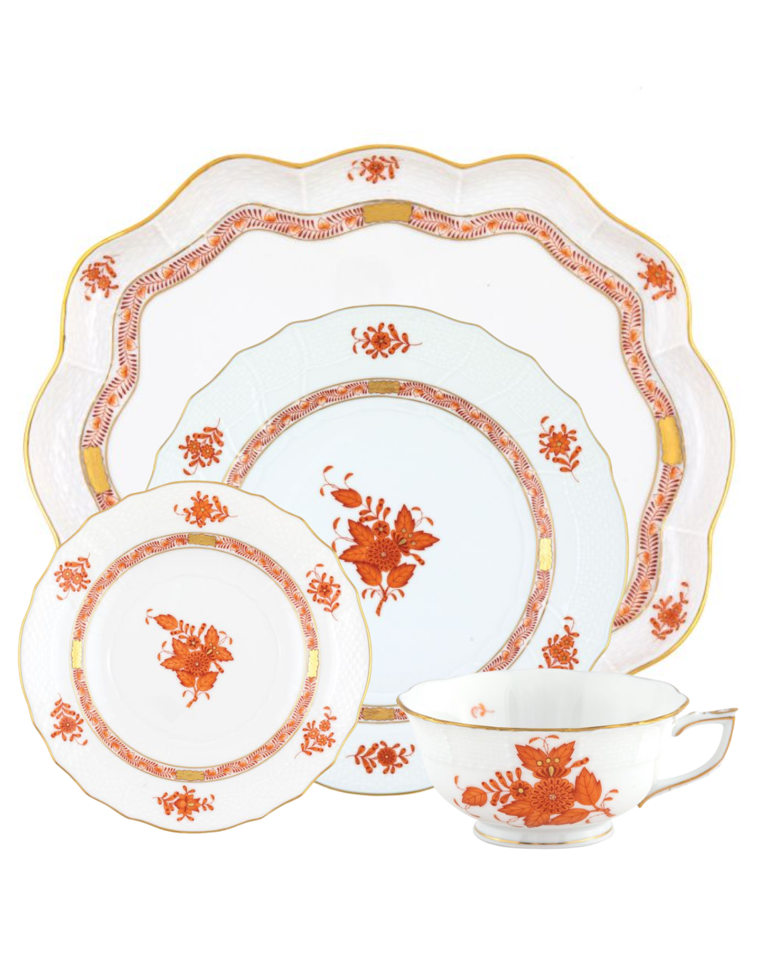 Herend Chinese Bouquet Rust Collection