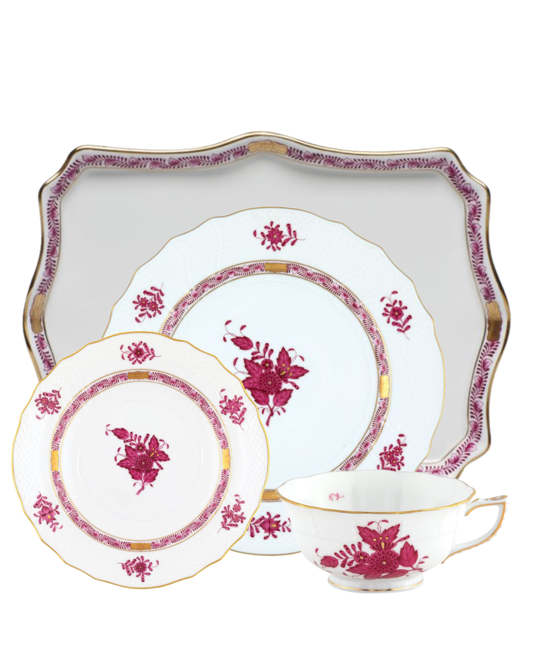 Herend Chinese Bouquet Rasberry Collection